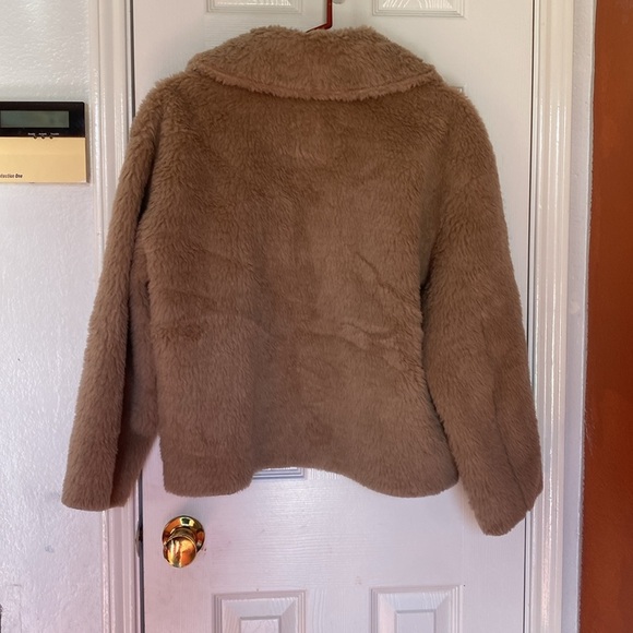 Abercrombie & Fitch Tan Teddy Jacket Size M - Picture 6 of 9
